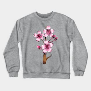 Japanese Cherry Blossom Flowers Crewneck Sweatshirt